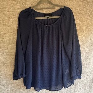 Cynthia Rowley Navy Blue Blouse